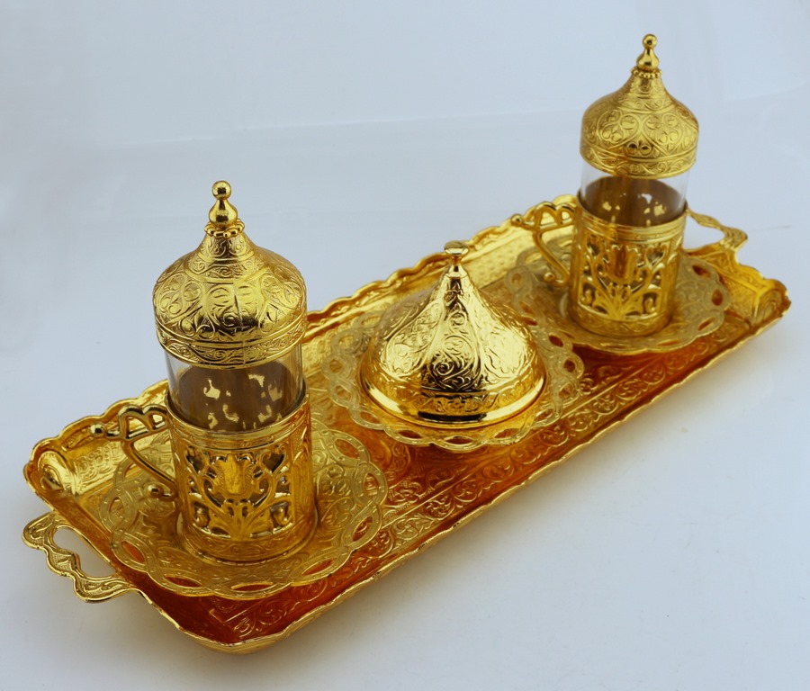Кофейный набор "Османский"  (цвет "золото", стекло) 